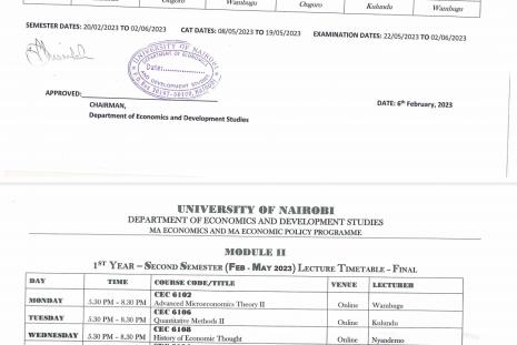 PHD PROGRAMME (EVENING)- LECTURE TIMETABLE-FINAL