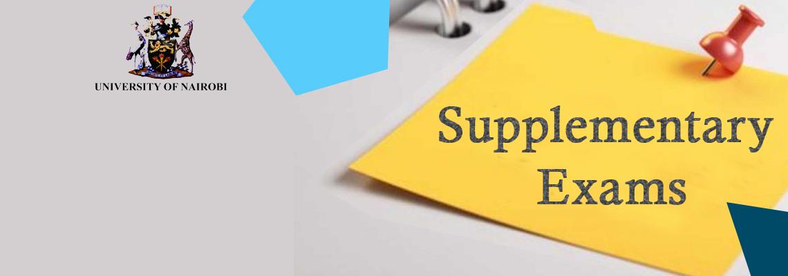Supplementary/Special Examinations For The Department Of Economics