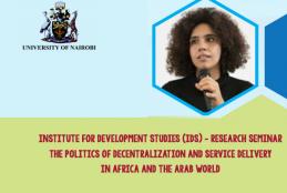 THE POLITICS OF DECENTRALIZATION AND SERVICE DELIVERY IN AFRICA AND THE ARAB WORLD
